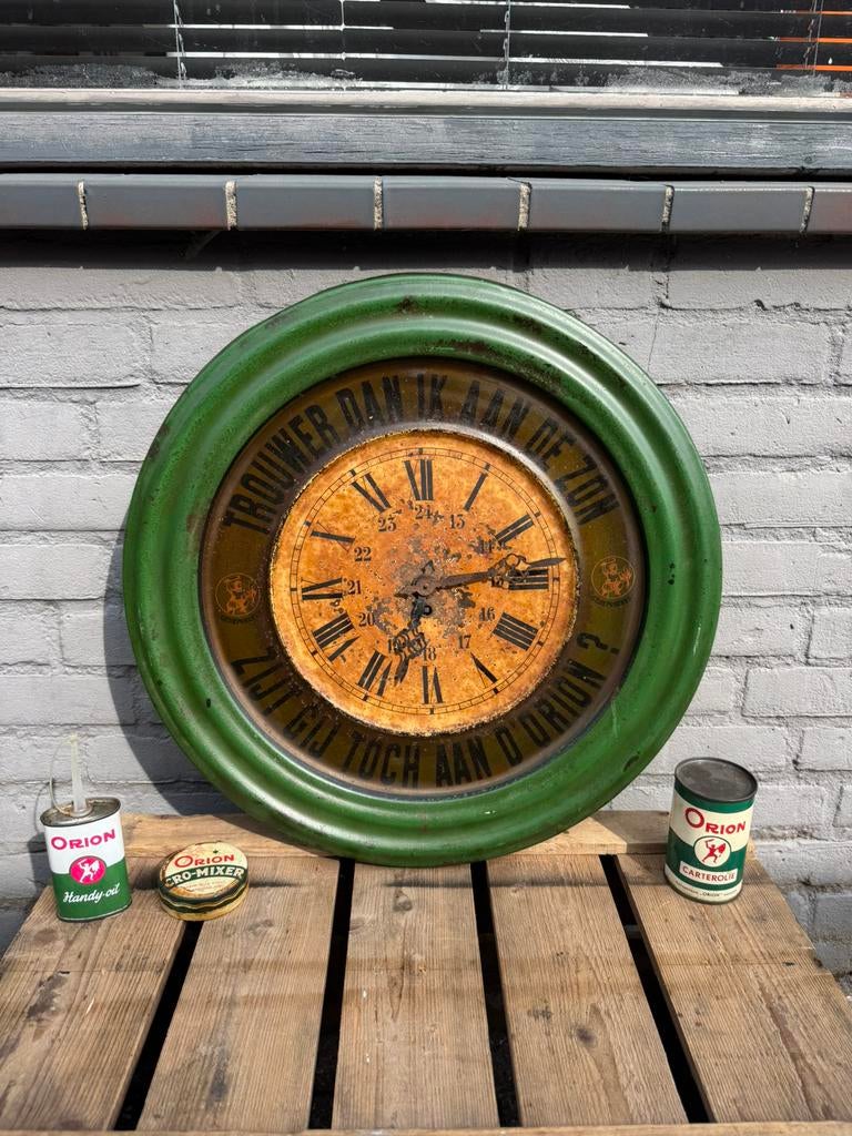 Horloge publicitaire ancienne Orion, Collections, Enlèvement, Utilisé, Ustensile