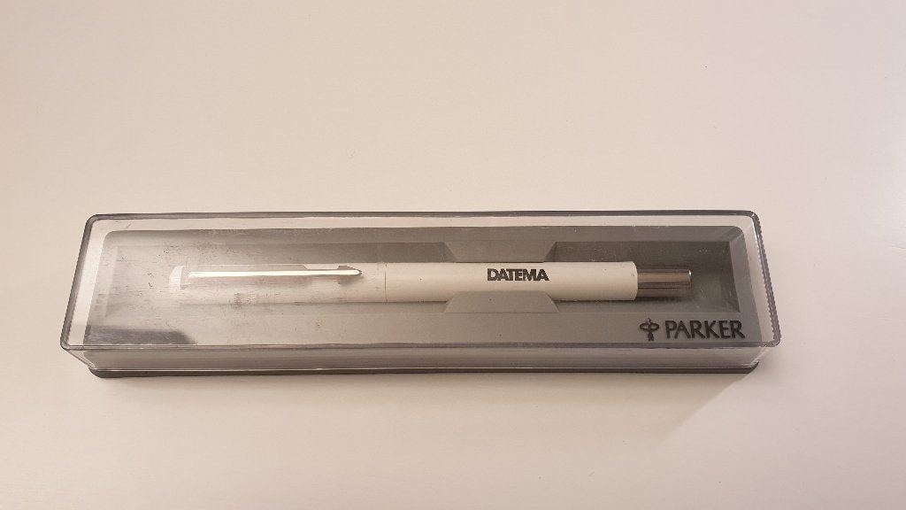 Parker pen in doosje, Verzamelen, Ophalen of Verzenden, Parker, Balpen, Met reclame