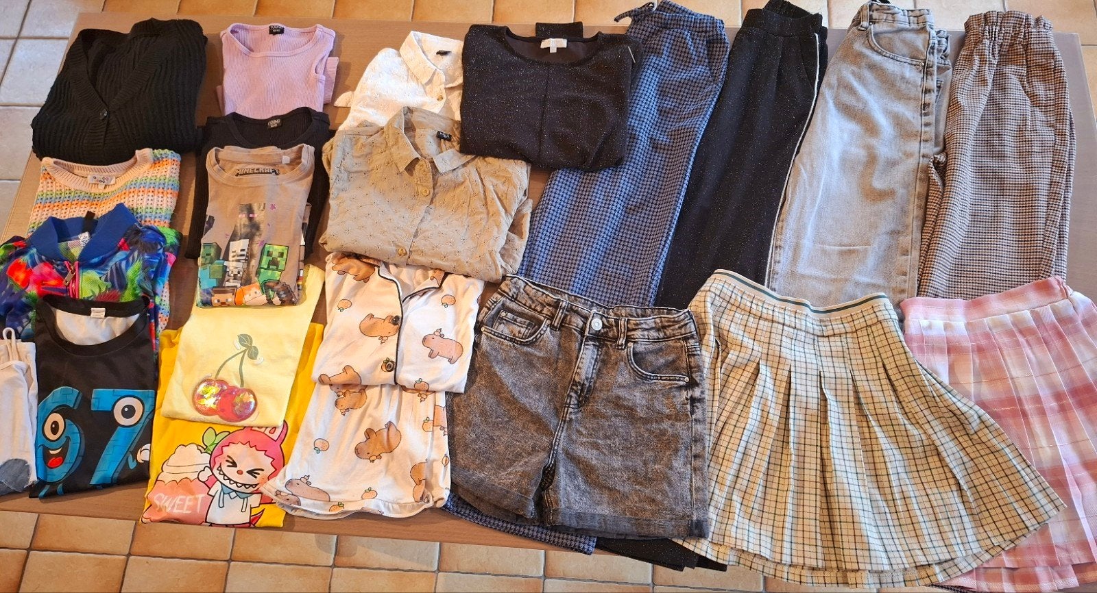 Pakket kledij meisjes. (28 stuks, maat 152/158), Kinderen en Baby's, Ophalen of Verzenden