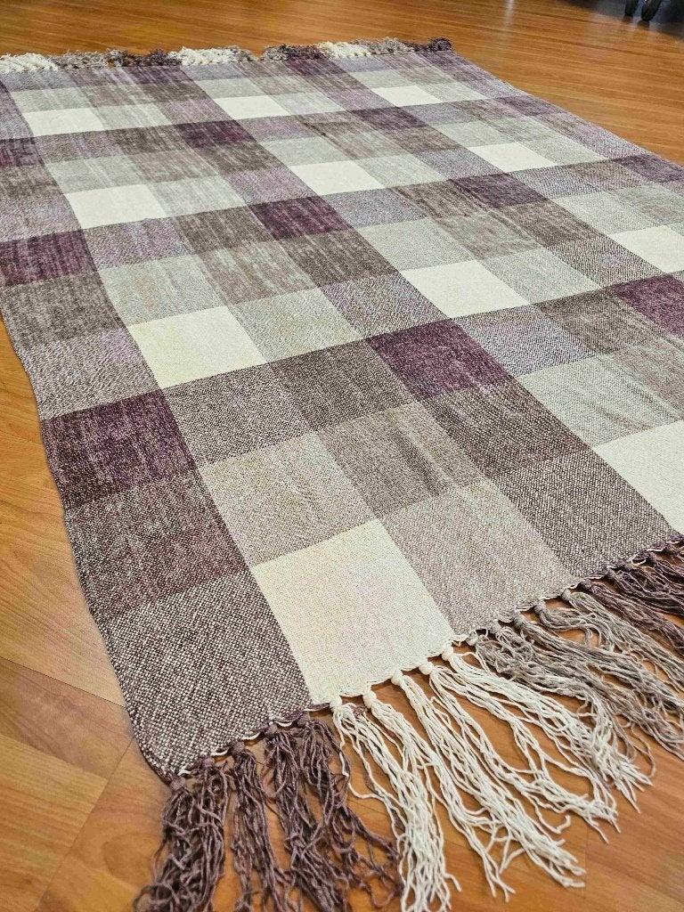 Chenille Deken 152/127, Enlèvement ou Envoi, Utilisé, Brun, Autres styles