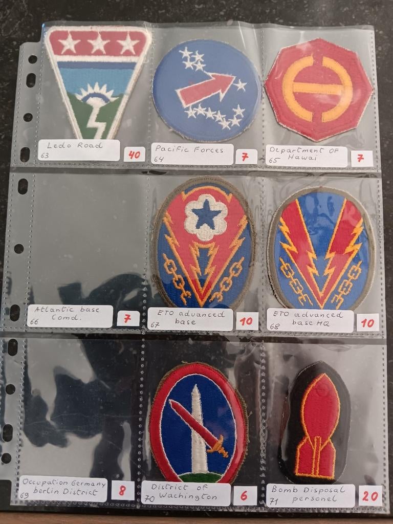 Us ww2 patches, Enlèvement ou Envoi