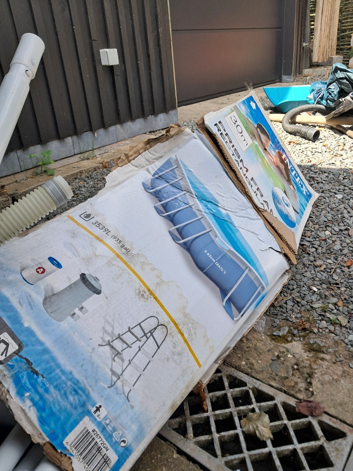 intex zwembad met ladder en afdekzeil en filter deinze, Ophalen