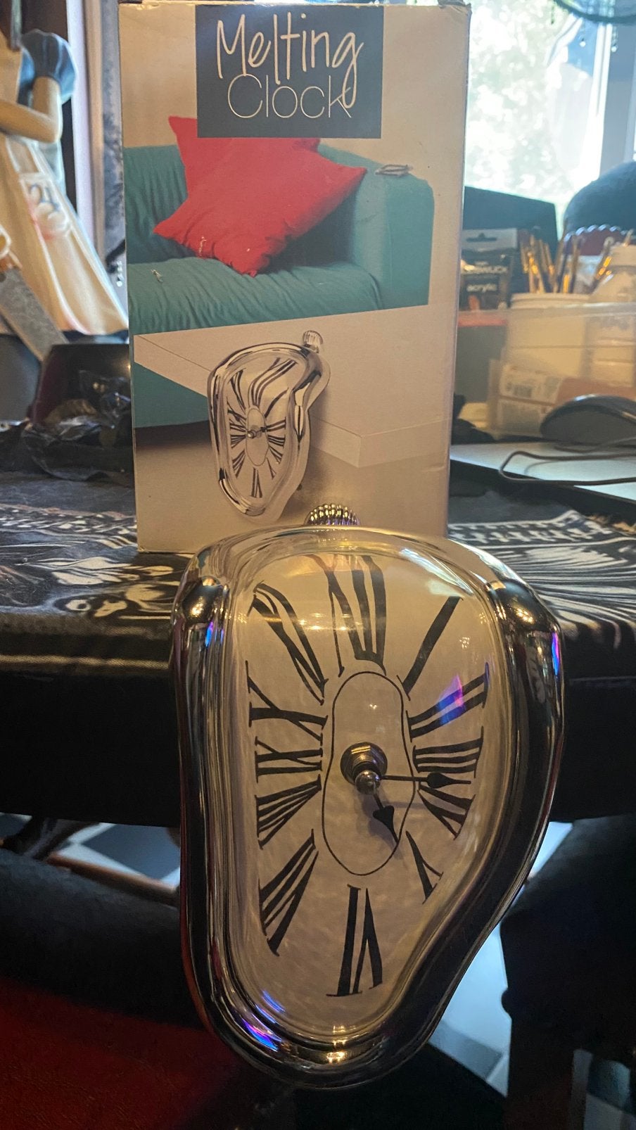 Petite horloge à poser style Salvator Dali, Enlèvement, Utilisé