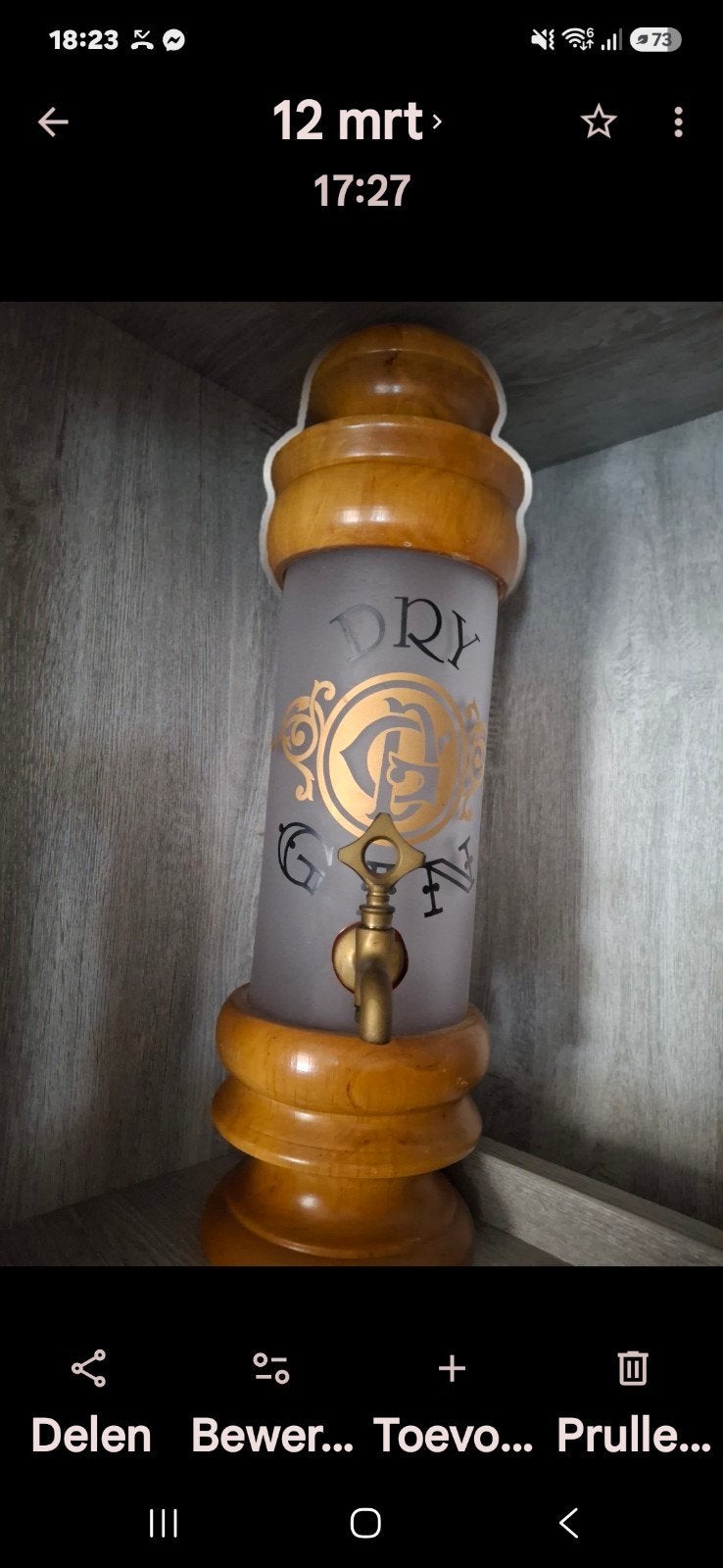 oude gin kan, Antiek en Kunst, Antiek | Verlichting, Ophalen