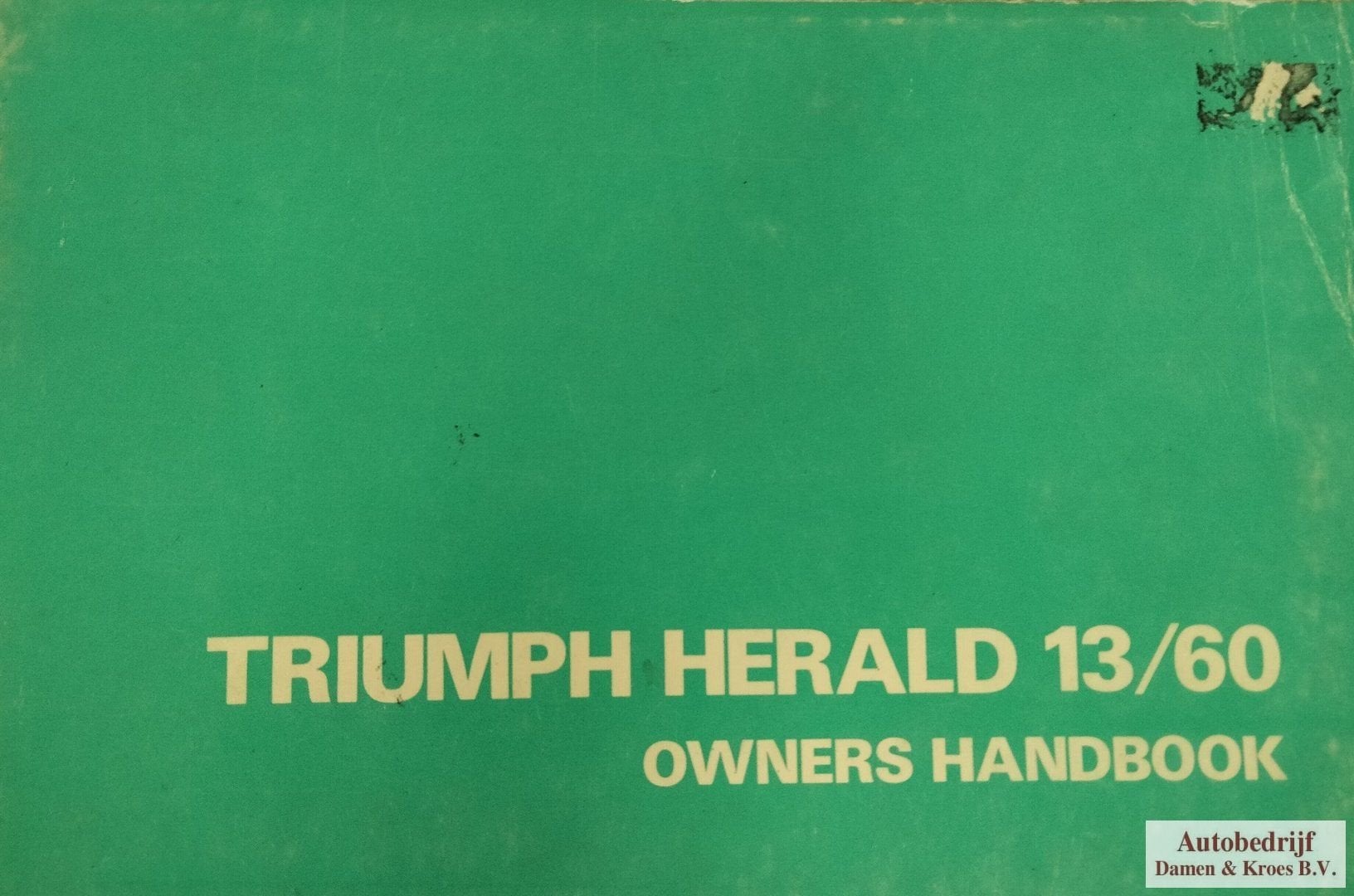 Handboek Triumph Herald 13/60 instructieboekje, Ophalen of Verzenden