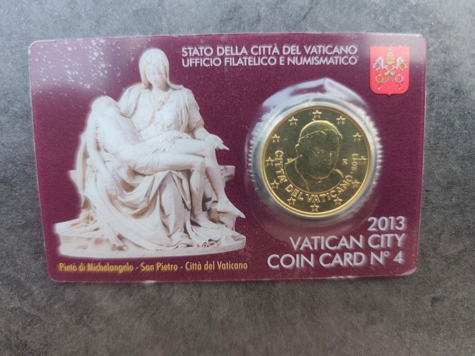 Officiële muntkaart van het Vaticaan, Postzegels en Munten, Munten | Europa | Euromunten, Ophalen of Verzenden, Vaticaanstad, 50 cent