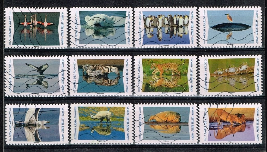 Timbres-poste de France - K 0678 - animaux et eau, Envoi, Affranchi
