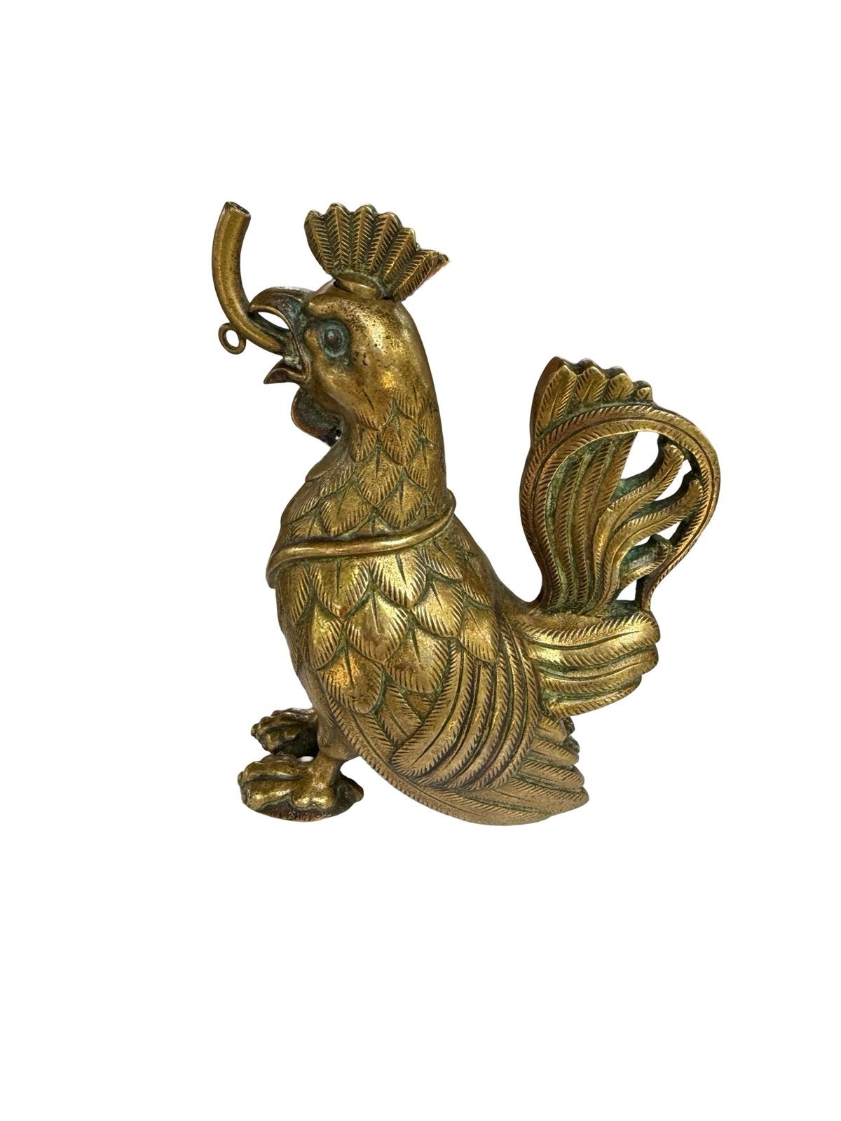 Aquamanile ancien en laiton forme de coq XIXe siècle, Antiquités & Art, Antiquités | Bronze & Cuivre, Enlèvement ou Envoi