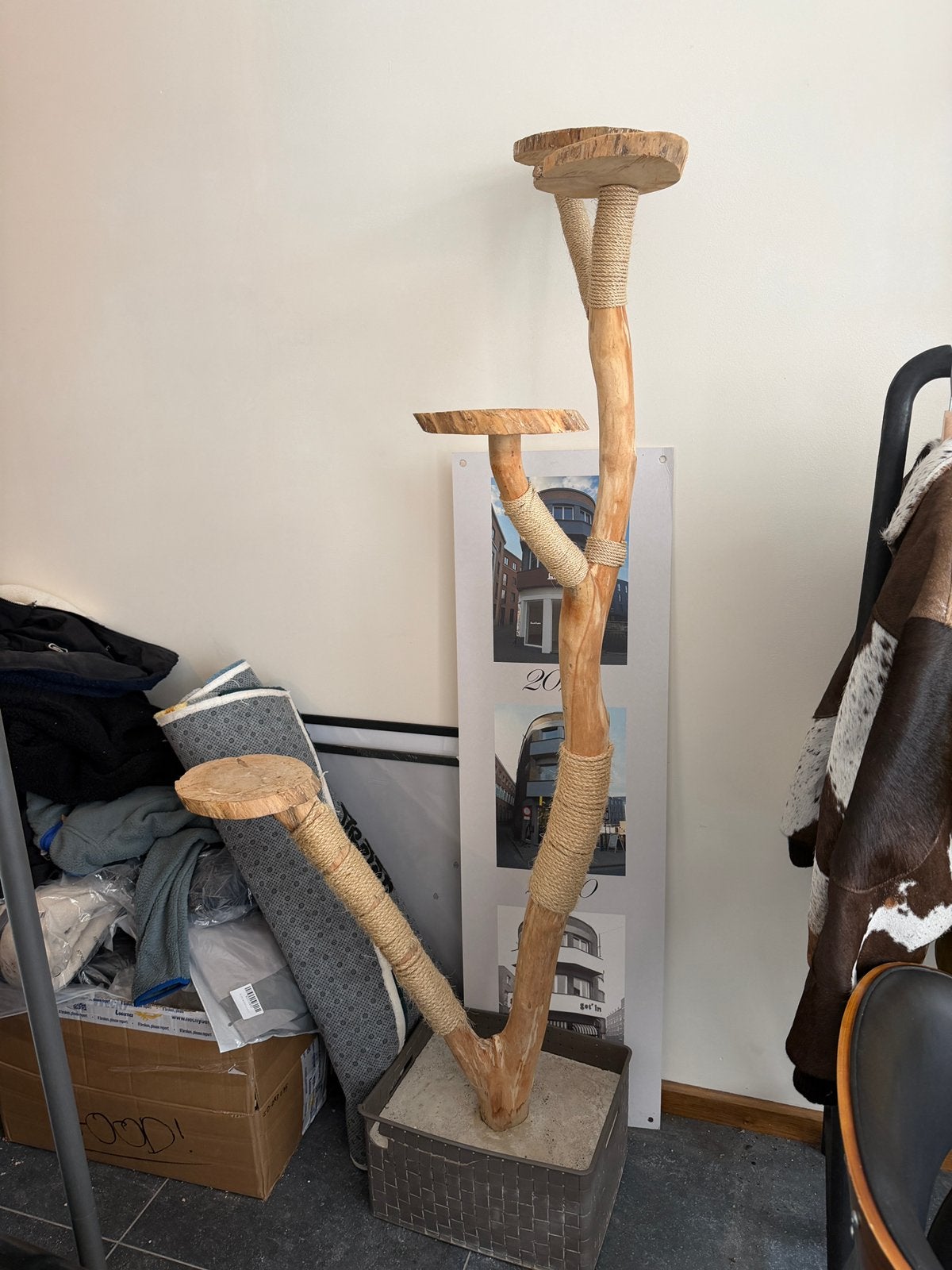 Katpaal, handgemaakt, 1.80m, Animaux & Accessoires, Accessoires pour chats, Enlèvement, Utilisé