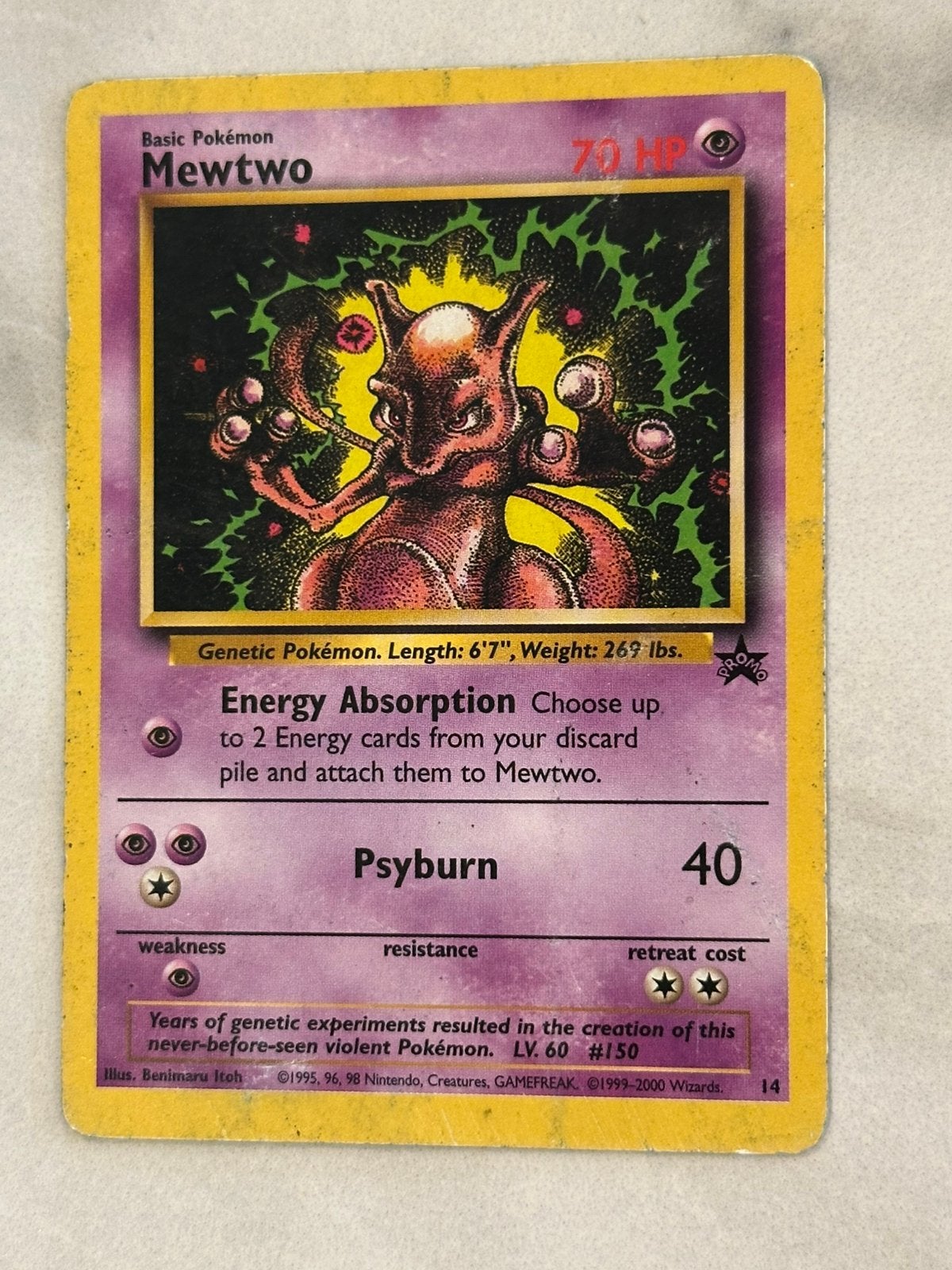 Pokémon Mewtwo #14 Black Star Promo – vintage 2000, Hobby en Vrije tijd, Verzamelkaartspellen | Pokémon, Ophalen of Verzenden