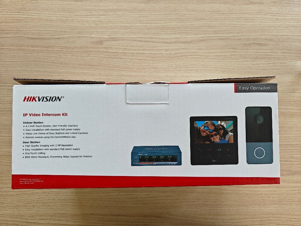 Hikvision IP Video Intercom kit, Maison & Meubles, Sonnettes, Neuf, Filaire, Capteur de détection de mouvement, Compatible avec les smartphones