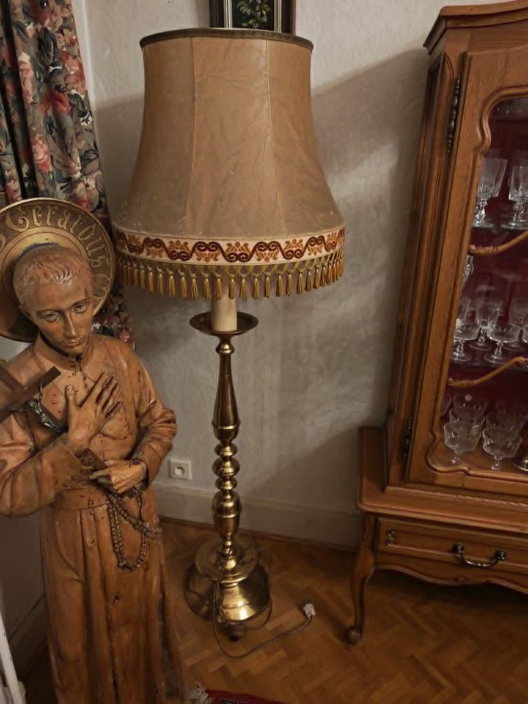 Koperen staande lamp, Antiek en Kunst, Ophalen