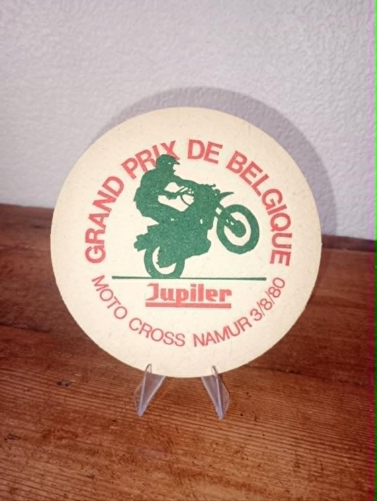 Brasserie bière sous-bock Jupiler Moto-cross Namur, Enlèvement ou Envoi, Comme neuf, Sous-bock, Jupiler