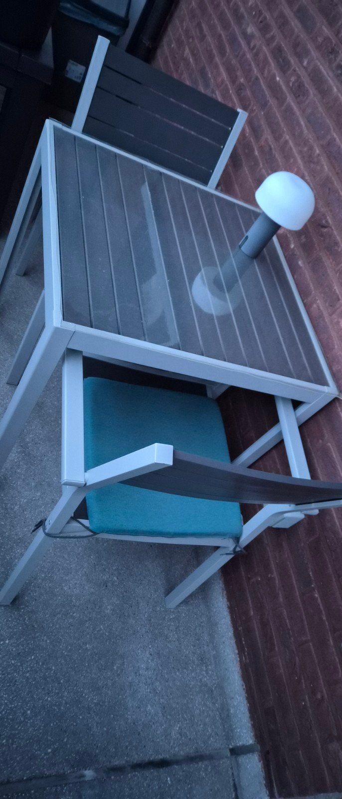 terrastafeltje, 2 stoelen, Jardin & Terrasse, Ensembles de jardin, Table à dinner, Salons de jardin, Enlèvement, Utilisé
