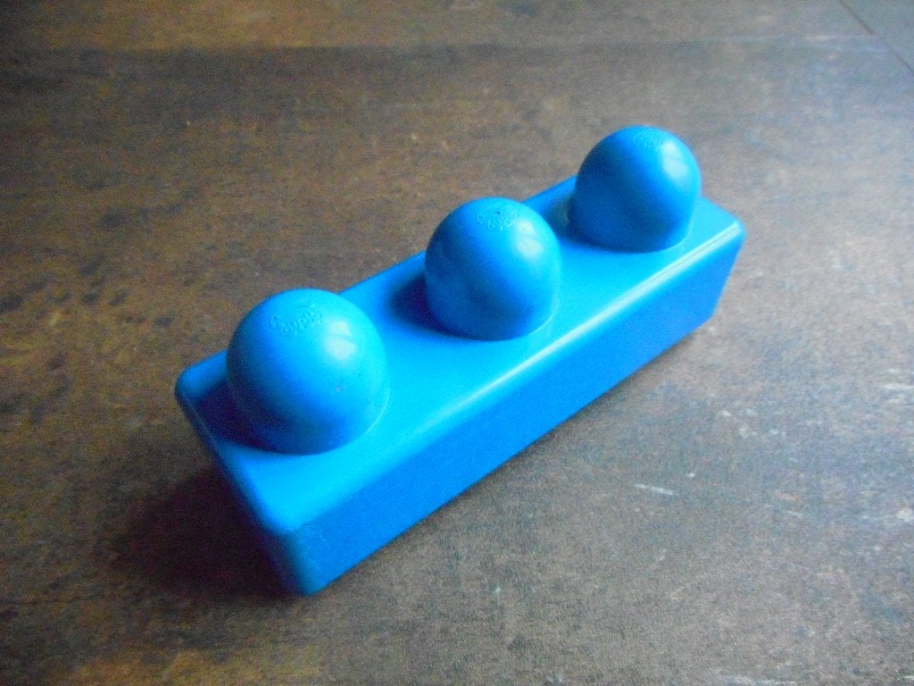 Lego Primo Brick 1x3 (zie foto's) 4, Ophalen of Verzenden, Gebruikt, Losse stenen, Lego Primo