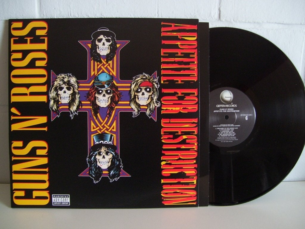 GUNS N ' ROSES  appetite for destruction, Inclusief binnenhoes, Ophalen of Verzenden, Zo goed als nieuw, 12 inch