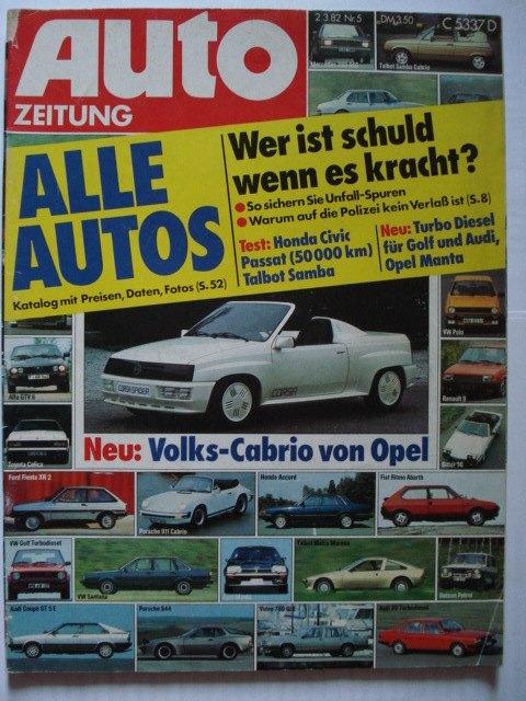Auto Zeitung 5-1982 Lamborghini LM 001/Toyota Land Cruiser, Envoi, Utilisé, Général