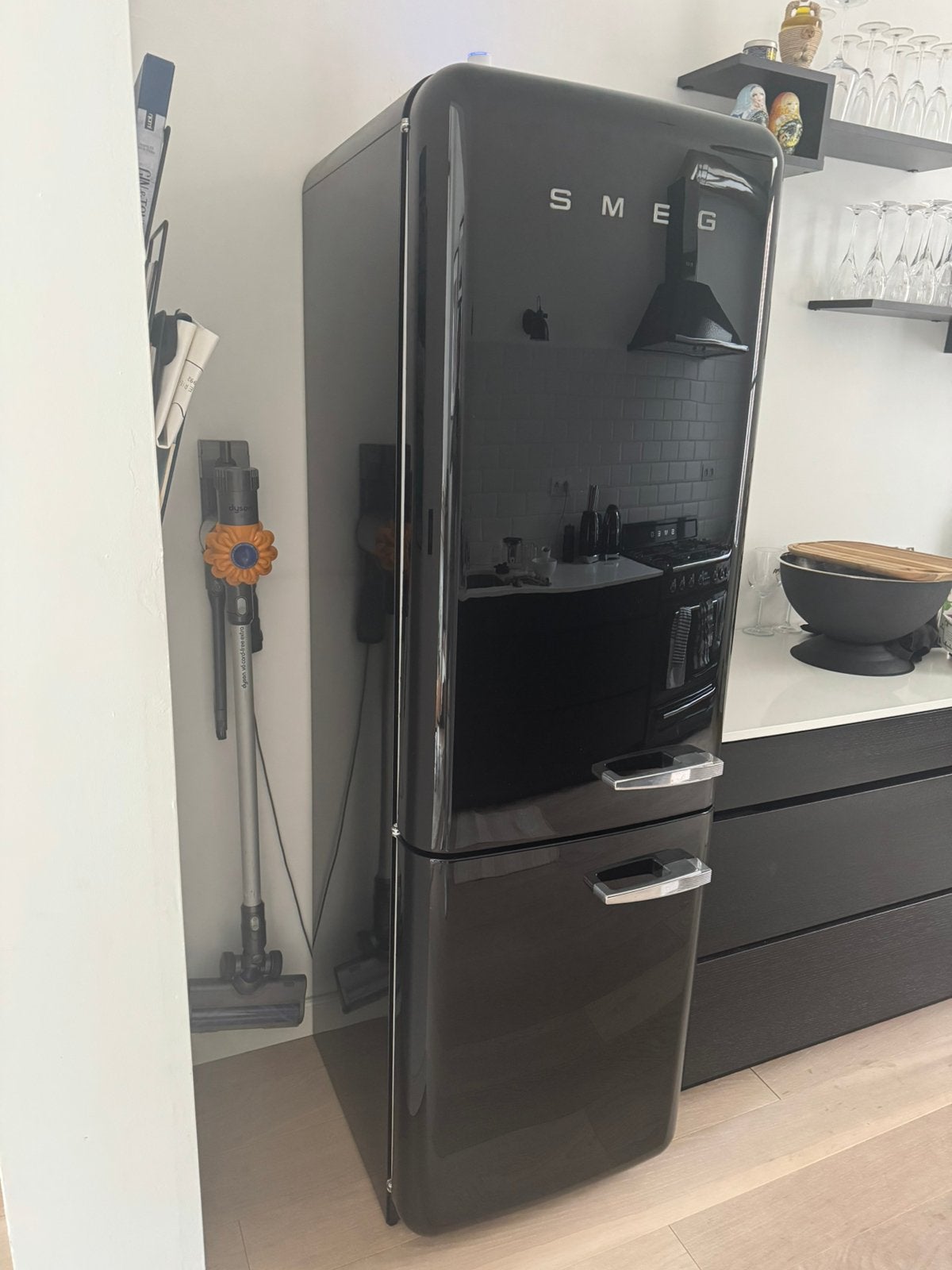 SMEG frigo 193cm FAB32LNEN, Ophalen, Zo goed als nieuw