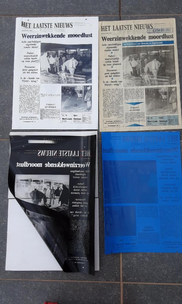 Bende van Nivelles, planche d'impr.,collage, celluloïd, 1985, Enlèvement ou Envoi, Comme neuf, Journal