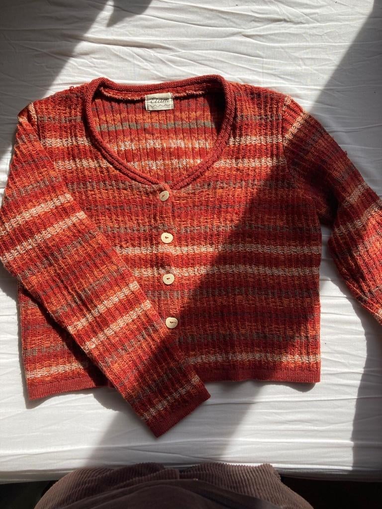 Rood, oranje gilets met knopen, Ophalen of Verzenden, Zo goed als nieuw, Maat 36 (S), Etam