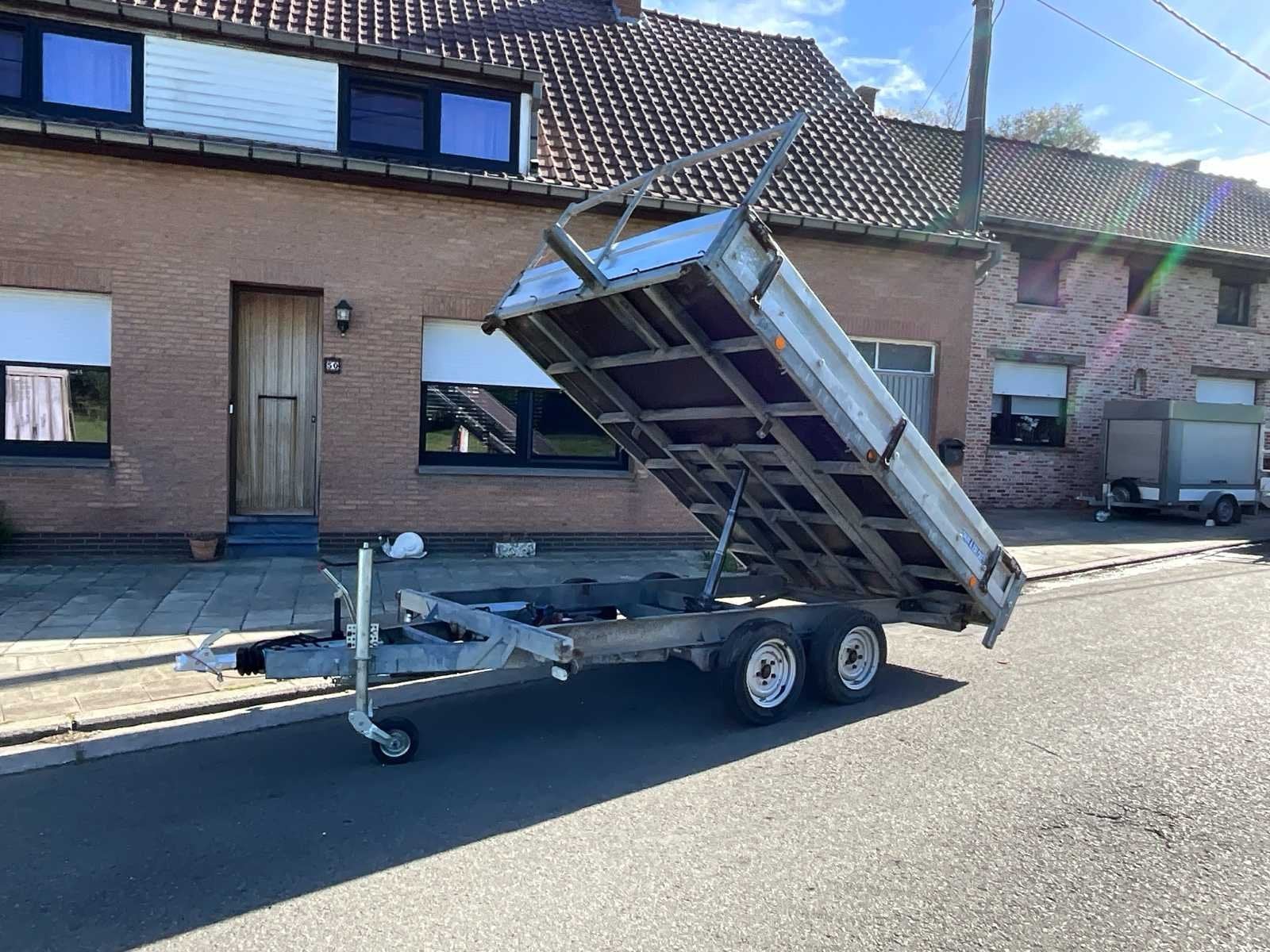 1998 A Valcke A3100 3 zijdige elektrische kipper aanhangwage, Gebruikt
