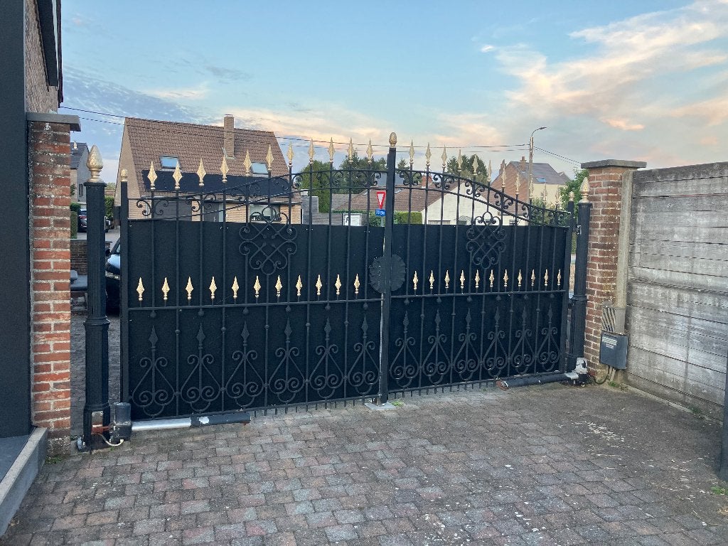 Smeedijzeren Sierpoort (4,17m) - met CAME Motor, Ophalen, Gebruikt, Staal, 150 tot 200 cm