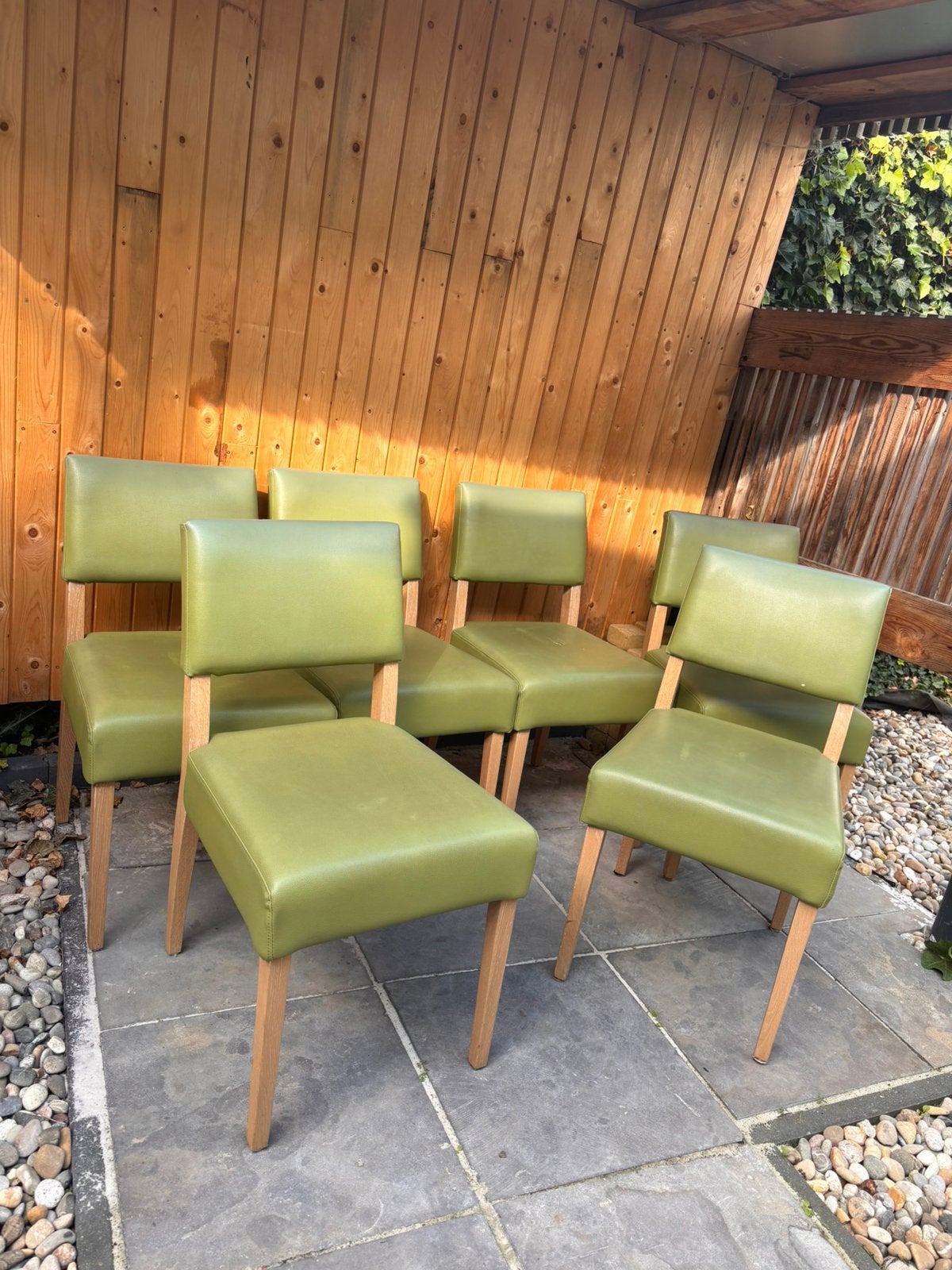Groene Mobitec stoelen (6stuks), Autres couleurs, Enlèvement, Cuir, Mobitec