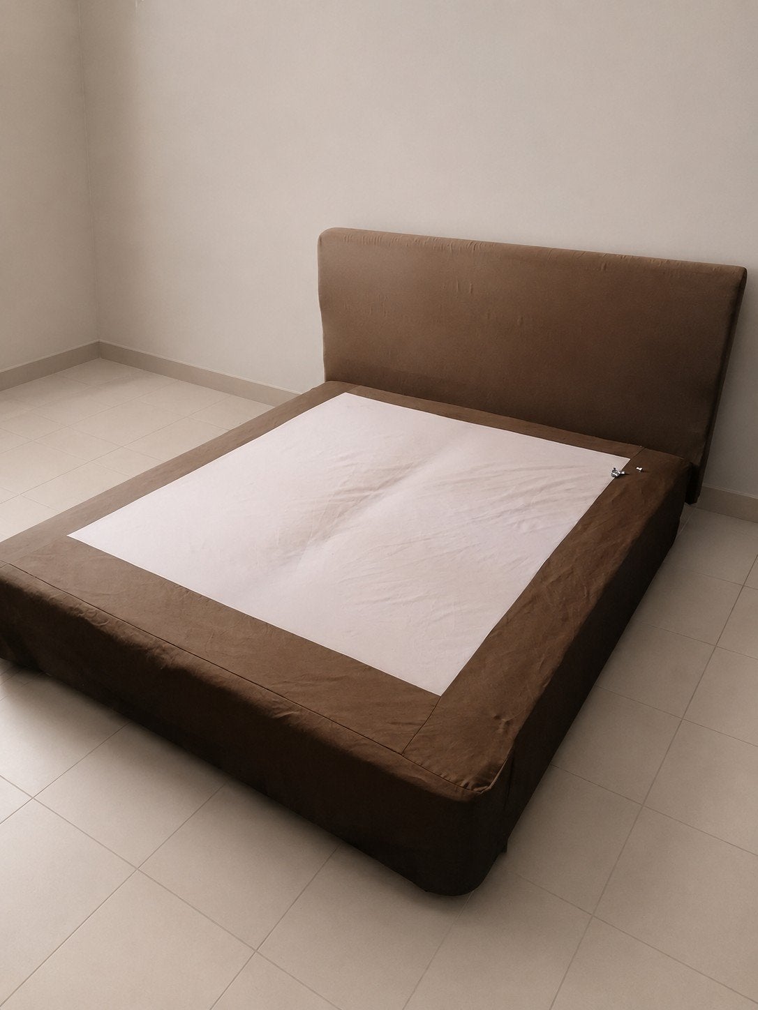 boxspring 180cmx200, Maison & Meubles, Enlèvement, Brun, 200 cm, 180 cm