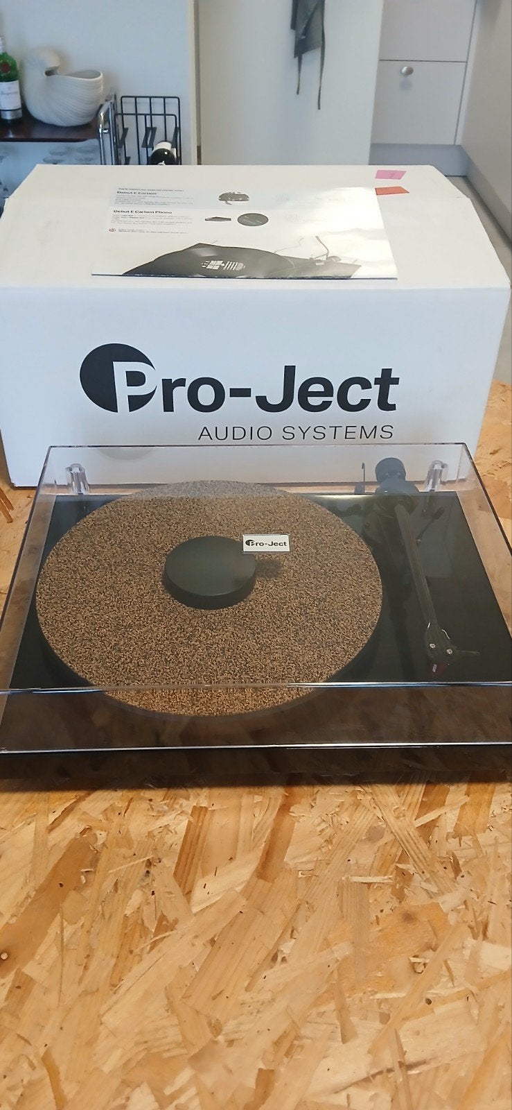 Pro-Ject DEBUT-E-CARBON-PHONO-2MRED-BLACK, Audio, Tv en Foto, Platenspelers, Ophalen of Verzenden, Zo goed als nieuw, Platenspeler