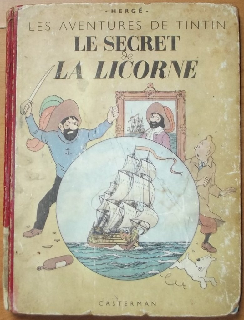 "Tintin" Le secret de la Licorne, Une BD, Enlèvement ou Envoi, Utilisé, Hergé.