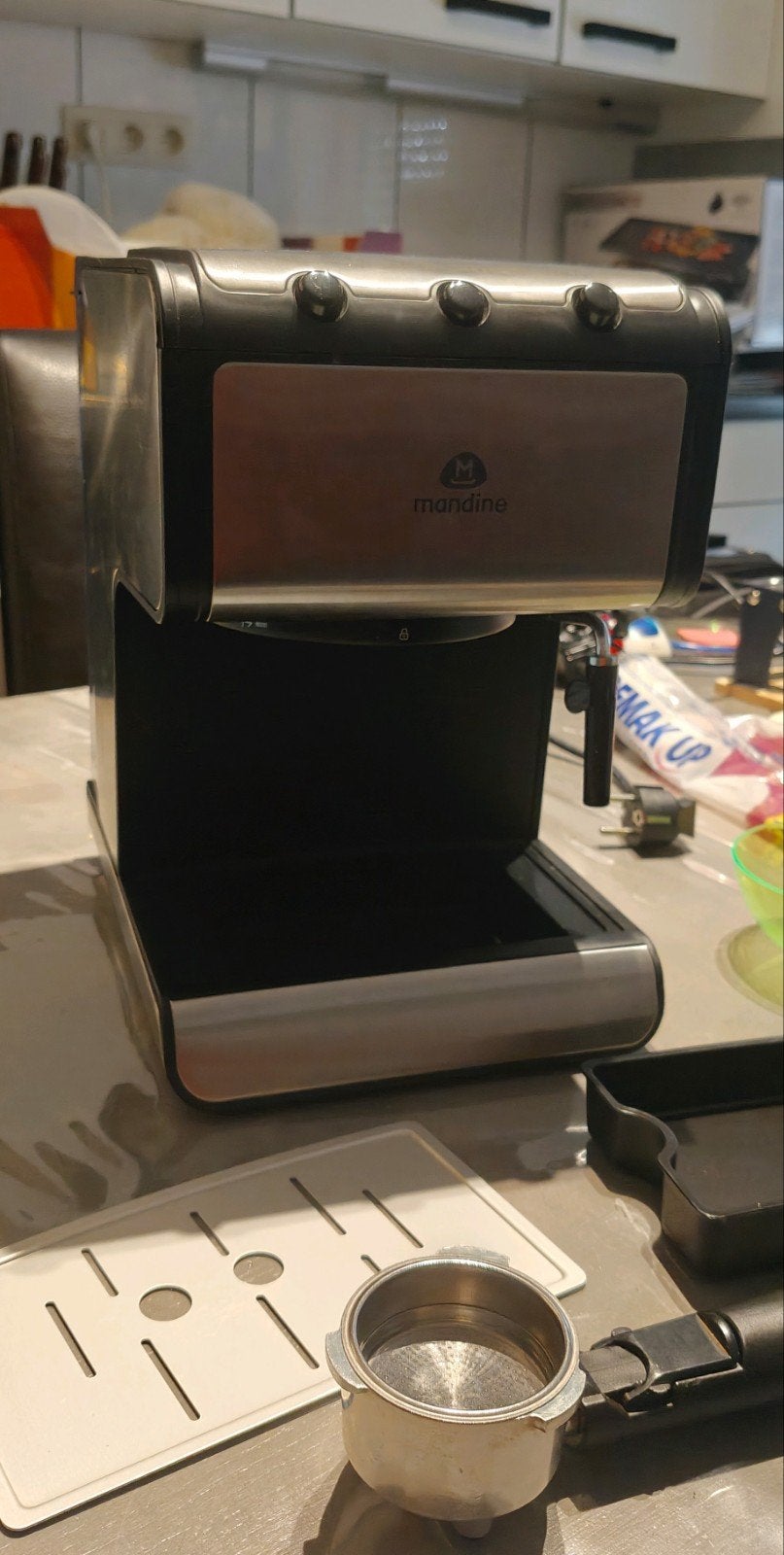 Mandine Espressomachine (20 bar) – Zo goed als nieuw!, Elektronische apparatuur, Ophalen, Stoompijpje