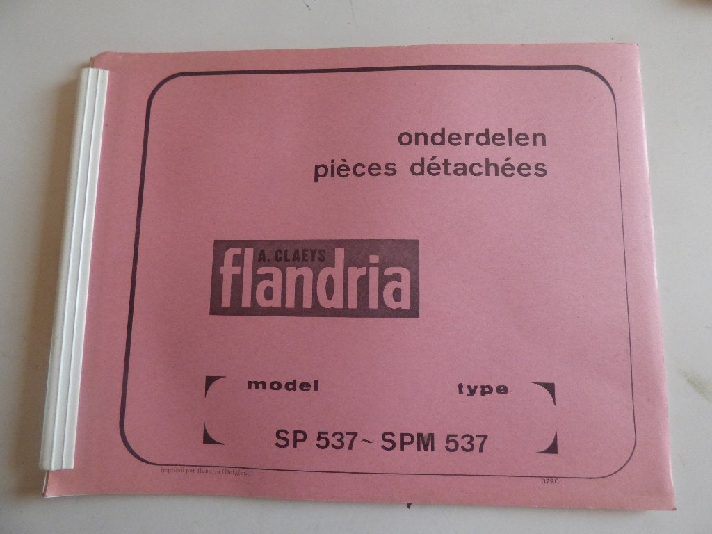 LISTE DES PIÈCES FLANDRIA SP 537/SPM 537, Vélos & Vélomoteurs, Enlèvement ou Envoi, Utilisé
