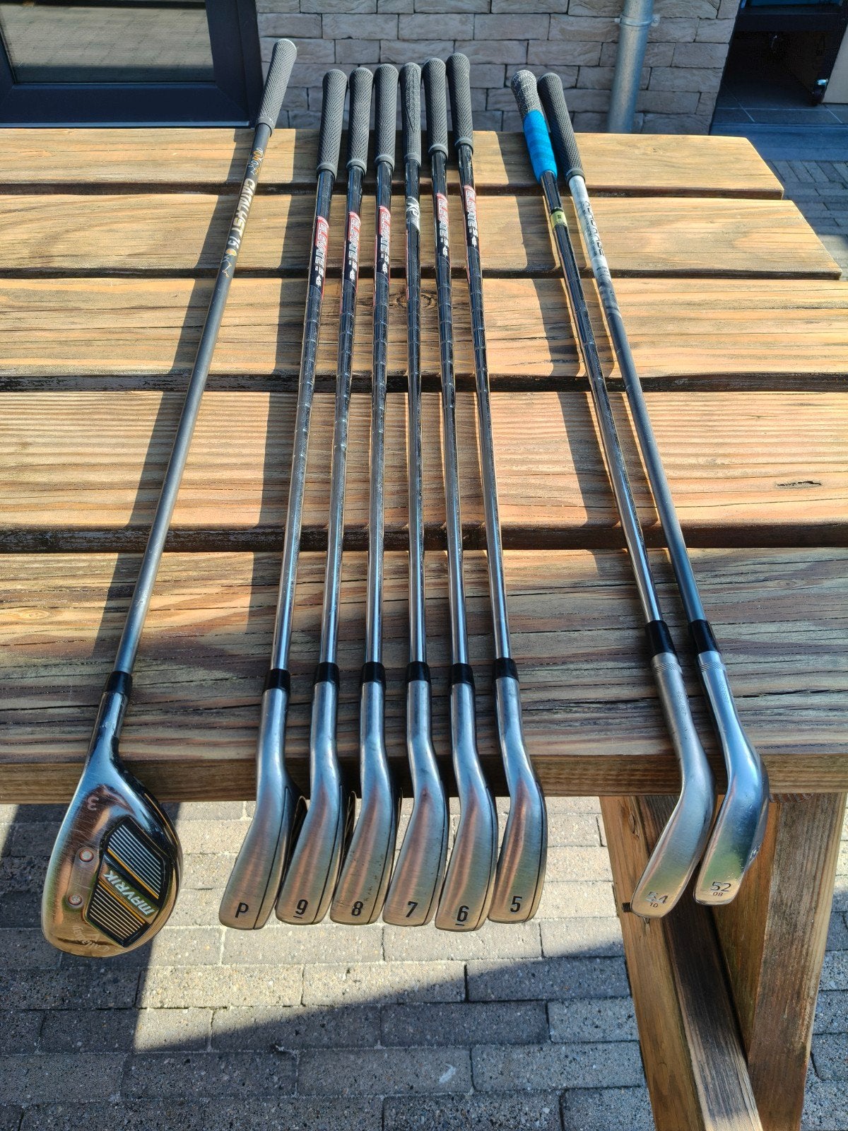 Callaway Mavrik Stiff 5-PW, vokey wedge 54 en 52 + Hybr 3, Sport en Fitness, Golf, Ophalen, Gebruikt, Set, Callaway