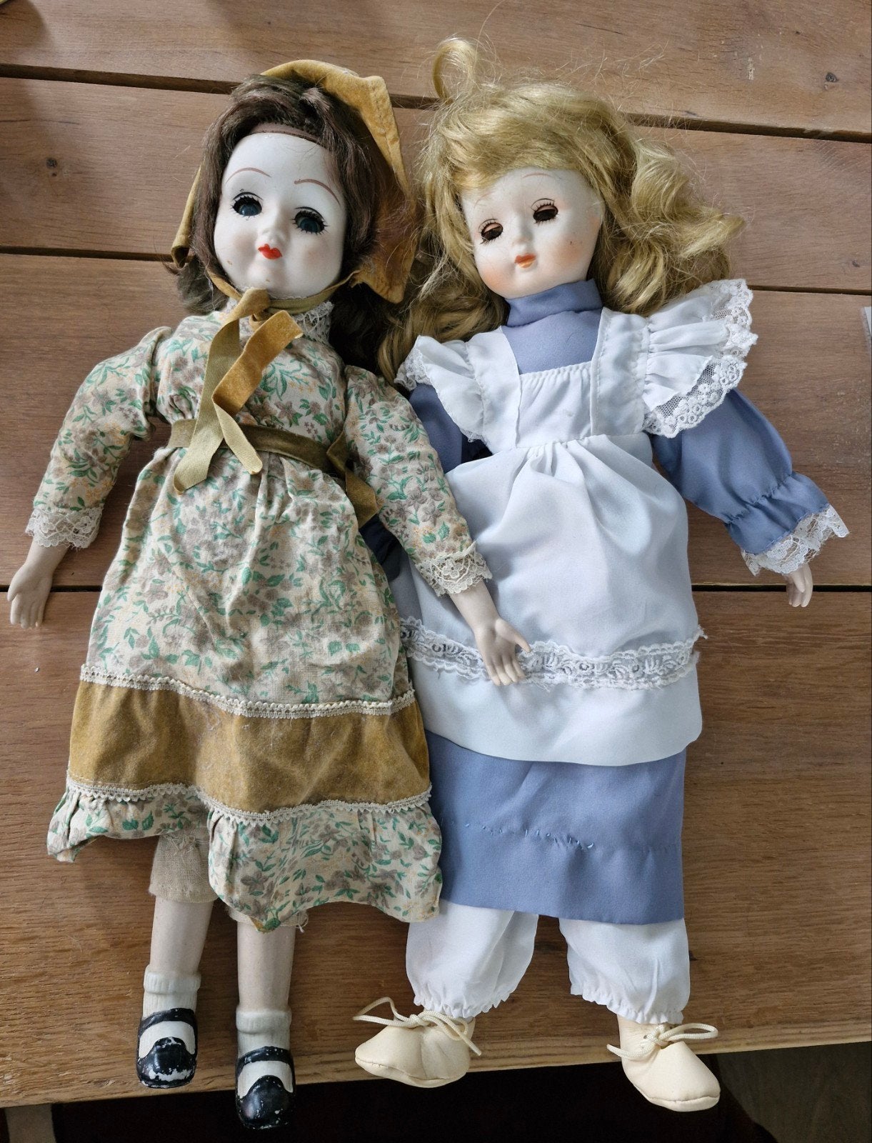 2 oude poppen, Verzamelen, Ophalen