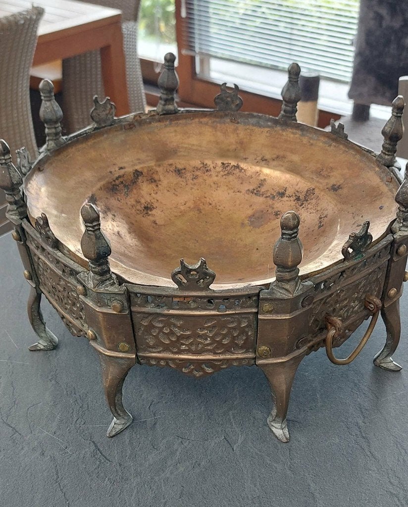 ancien braséro asie mineur perse orientaliste, Antiquités & Art, Enlèvement, Bronze