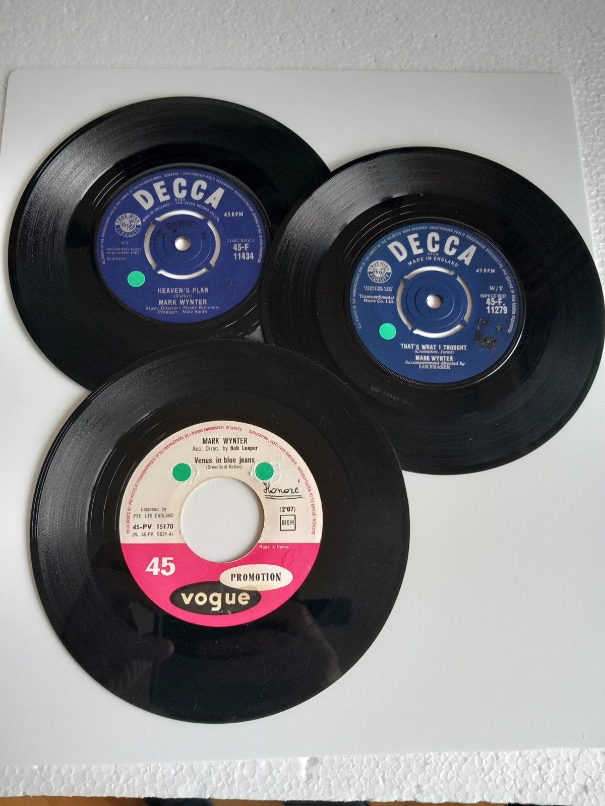 MARK WYNTER. HEAVEN 'S PLAN + VENUS IN BLUE JEANS  3 X 45T, Enlèvement ou Envoi, Autres genres