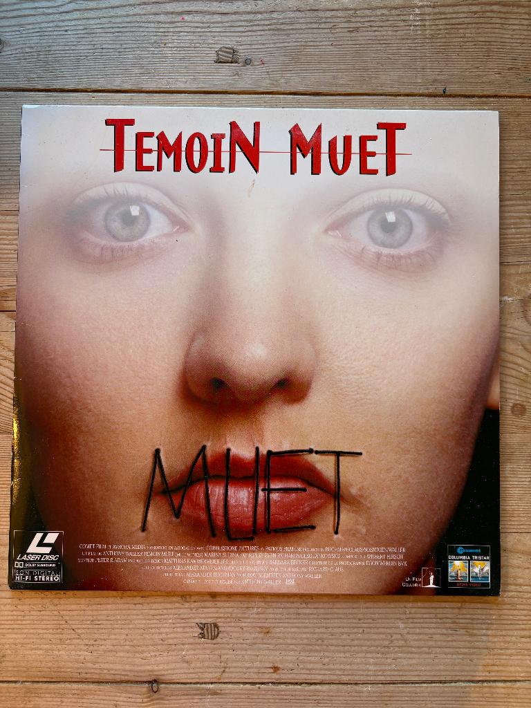 LaserDisc – Témoin muet – PAL, Collections, Cinéma & Télévision, Comme neuf, Film, Enlèvement ou Envoi