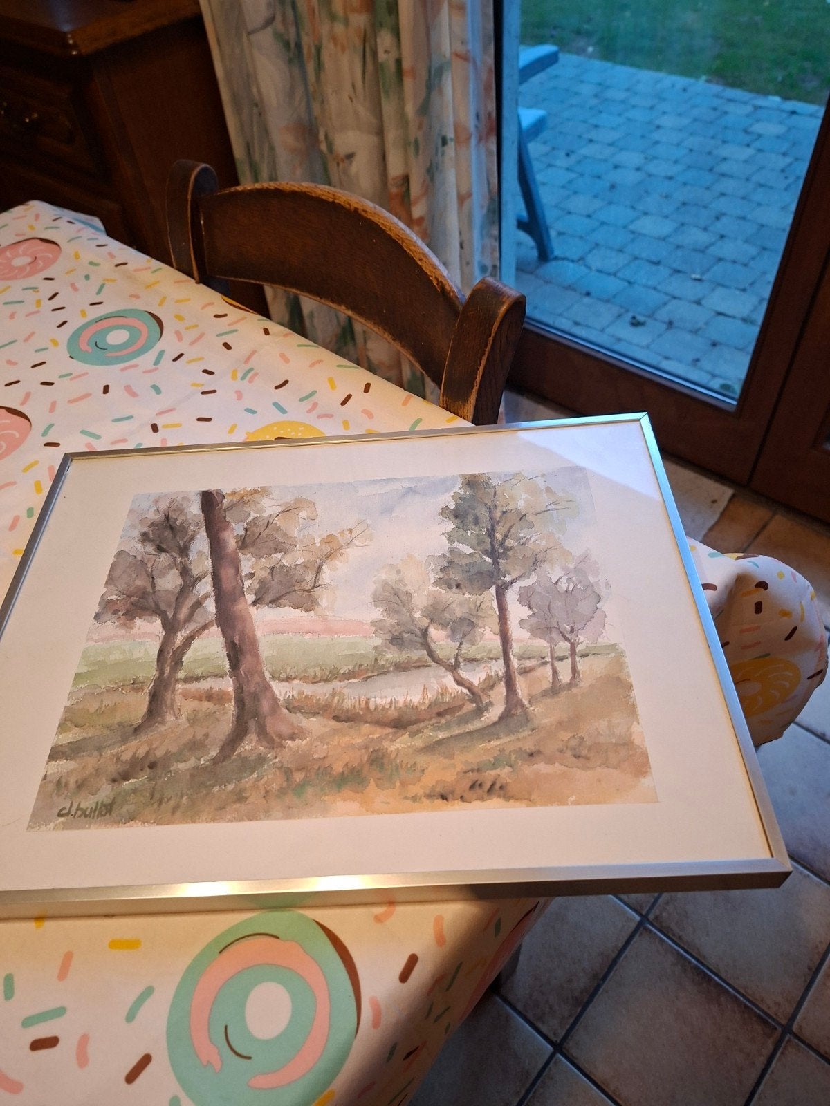 Aquarelle signée C.Bultot.  40cm x 30cm., Enlèvement ou Envoi, Aquarelle