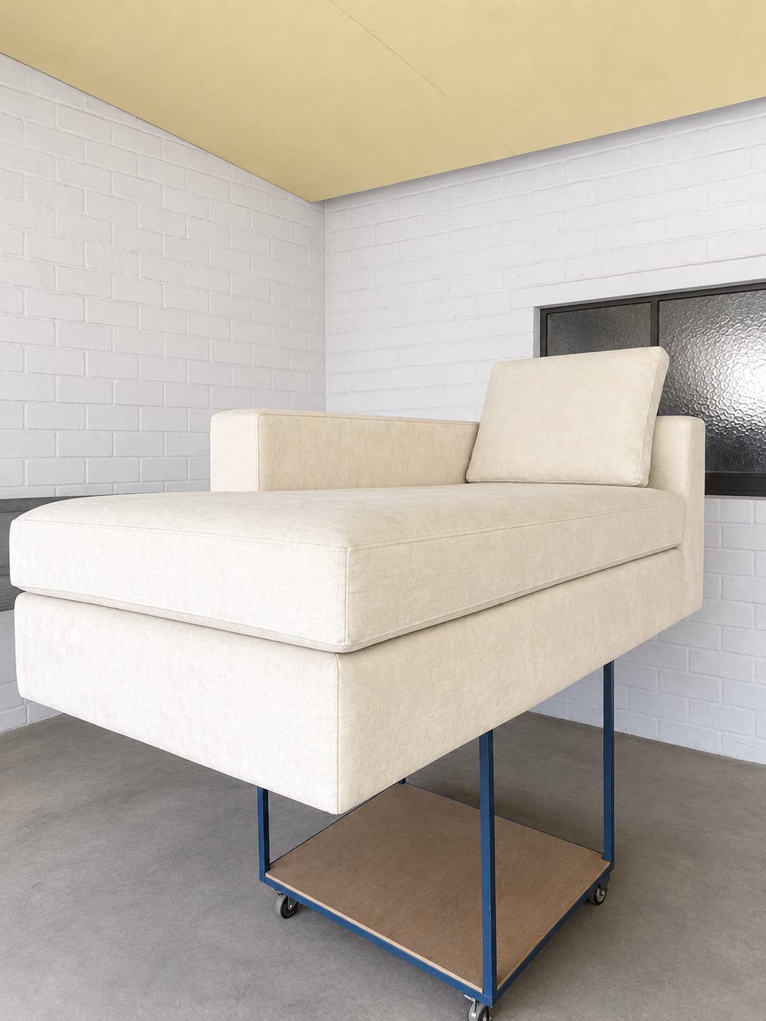 Chaise longue rechts, Ophalen, Nieuw, Eenpersoons, Stof