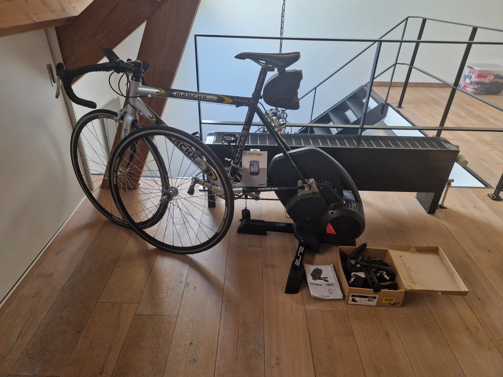 Eddy Merckx Vic Van Schil Racefiets + Elite Direto + Wahoo, Sport en Fitness, Wielrennen, Gebruikt, Ophalen