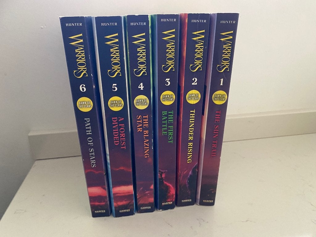 alle 6 boeken vijfde reeks Warriors, Fiction, Erin Hunter, Comme neuf, Enlèvement