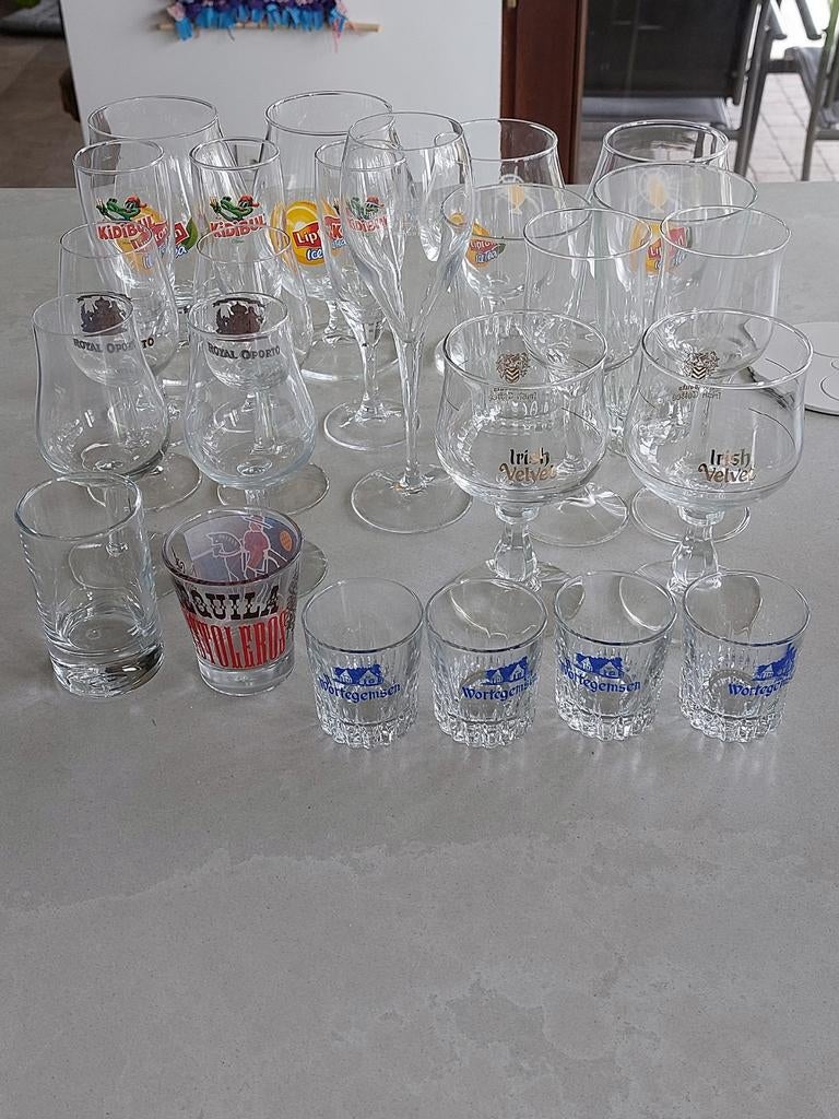Lot glazen 24st., Ophalen, Glas of Glazen, Overige stijlen, Glas