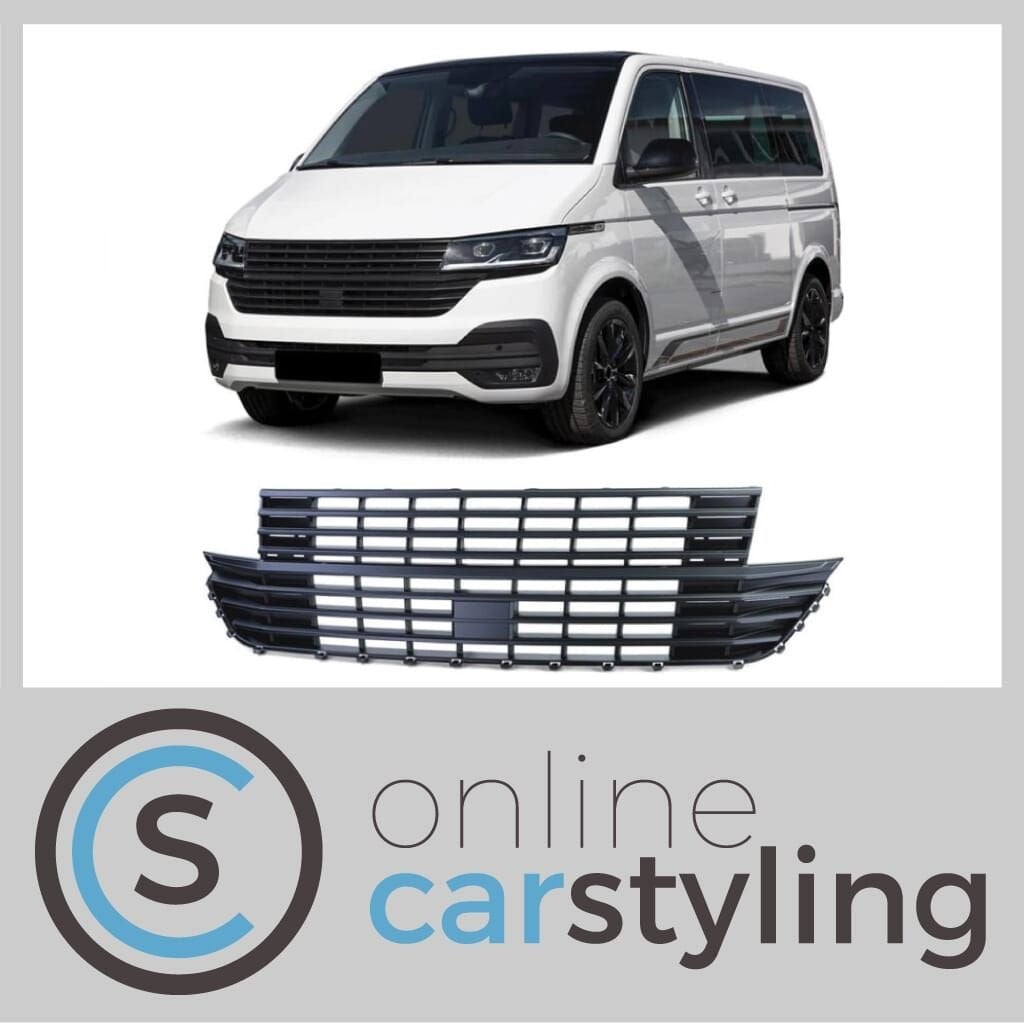 Embleemloze Grill VW Transporter T6.1 Glossy Black, Auto-onderdelen, -, Volkswagen, -, Nieuw