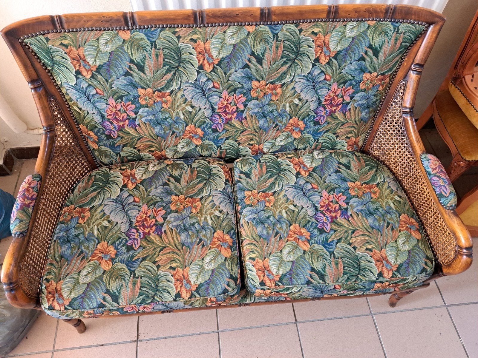 2-zit ars nouveau stijl, Ophalen, Stof