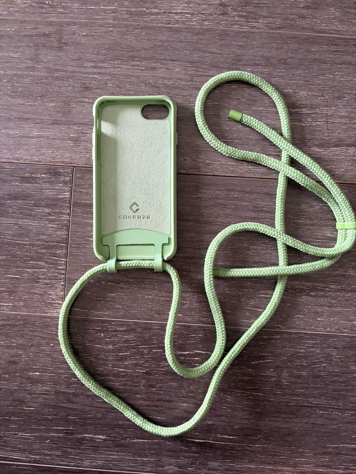 Coque avec cordon pour iPhone SE, Télécoms, Enlèvement ou Envoi, Façade ou Cover, Vert, Comme neuf