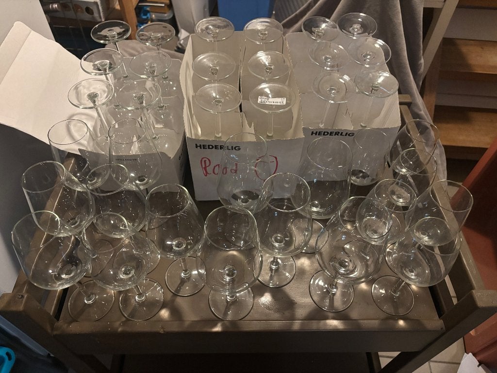 Wijnglazen Ikea (Hederig), Verzamelen, Glas en Drinkglazen, Ophalen, Zo goed als nieuw, Overige typen