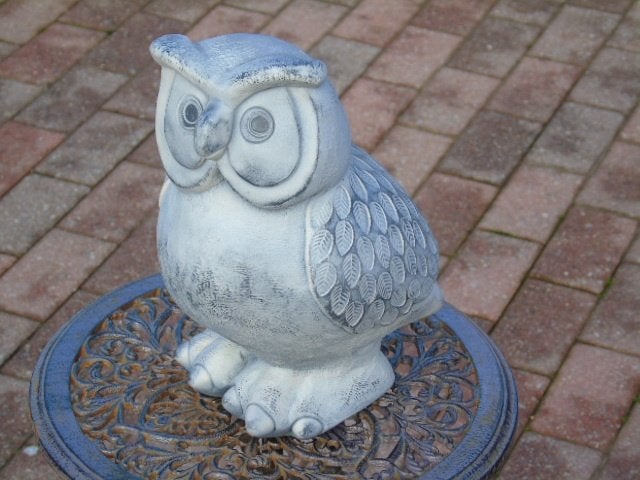 hibou en pierre patinée , modèle XL ., Enlèvement ou Envoi, Neuf