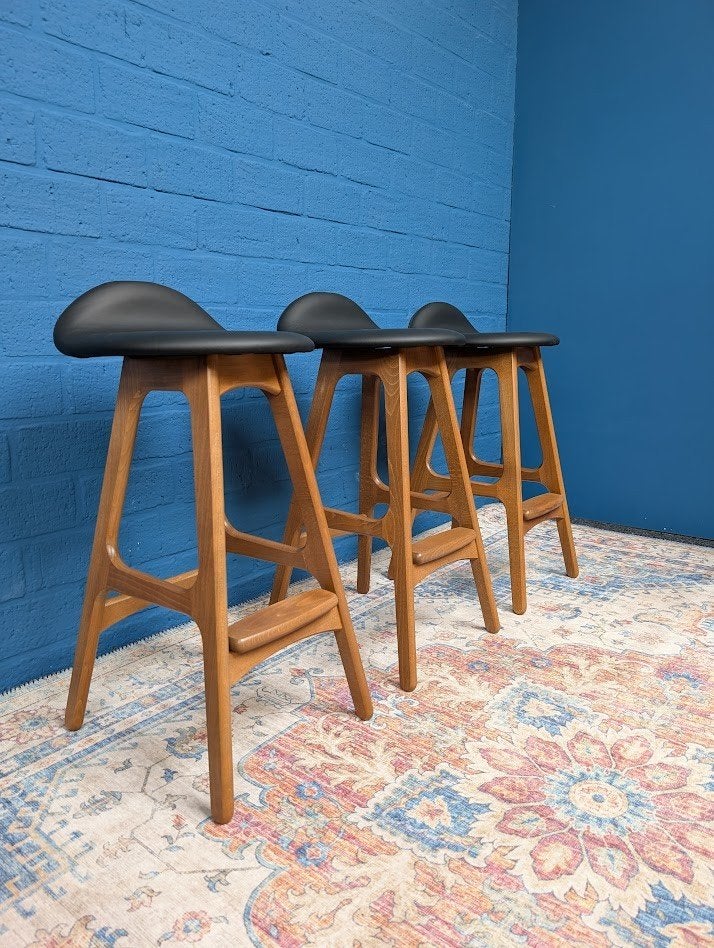 3x Retro OD61 barkrukken, Erik Buch, Hammel Møbelfabrik, Ophalen, Huis en Inrichting