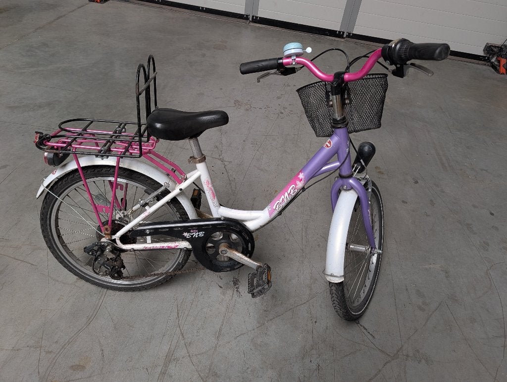 meisjesfiets 20 inch, Frein sur jante, Utilisé, Frein à main, 20 pouces
