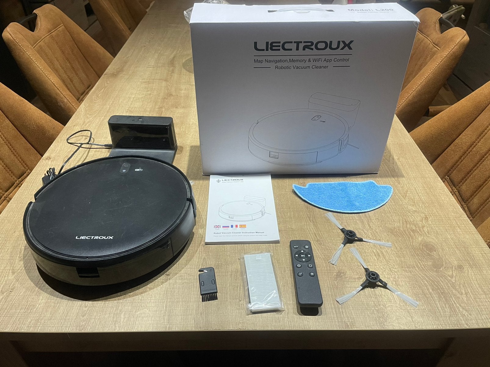 Robot stofzuiger met dweil en wifi functie liectroux l200, Ophalen, Gebruikt, Robotstofzuiger, Bedienbaar via app